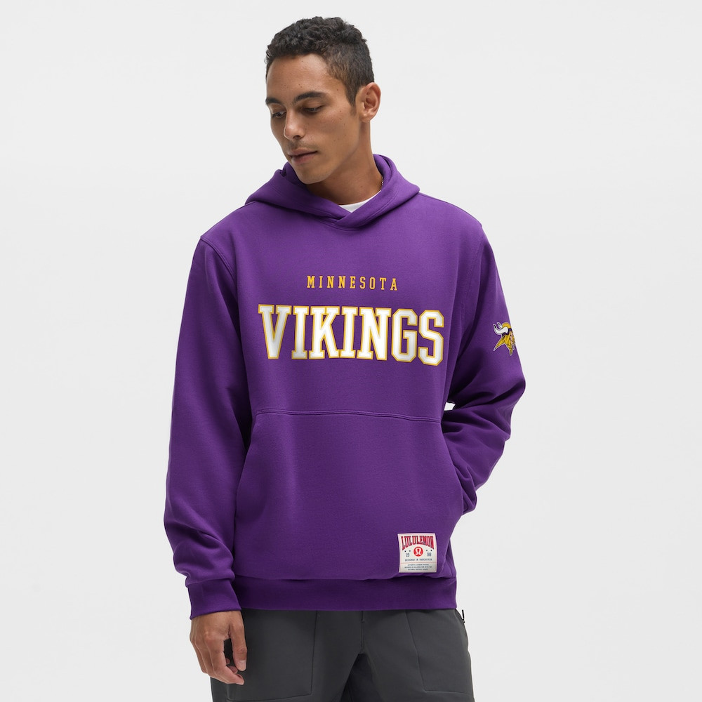 Minnesota Vikings Merch - Men's College Purple Steady State Pullover Hoodie - lululemon - American Football Presents