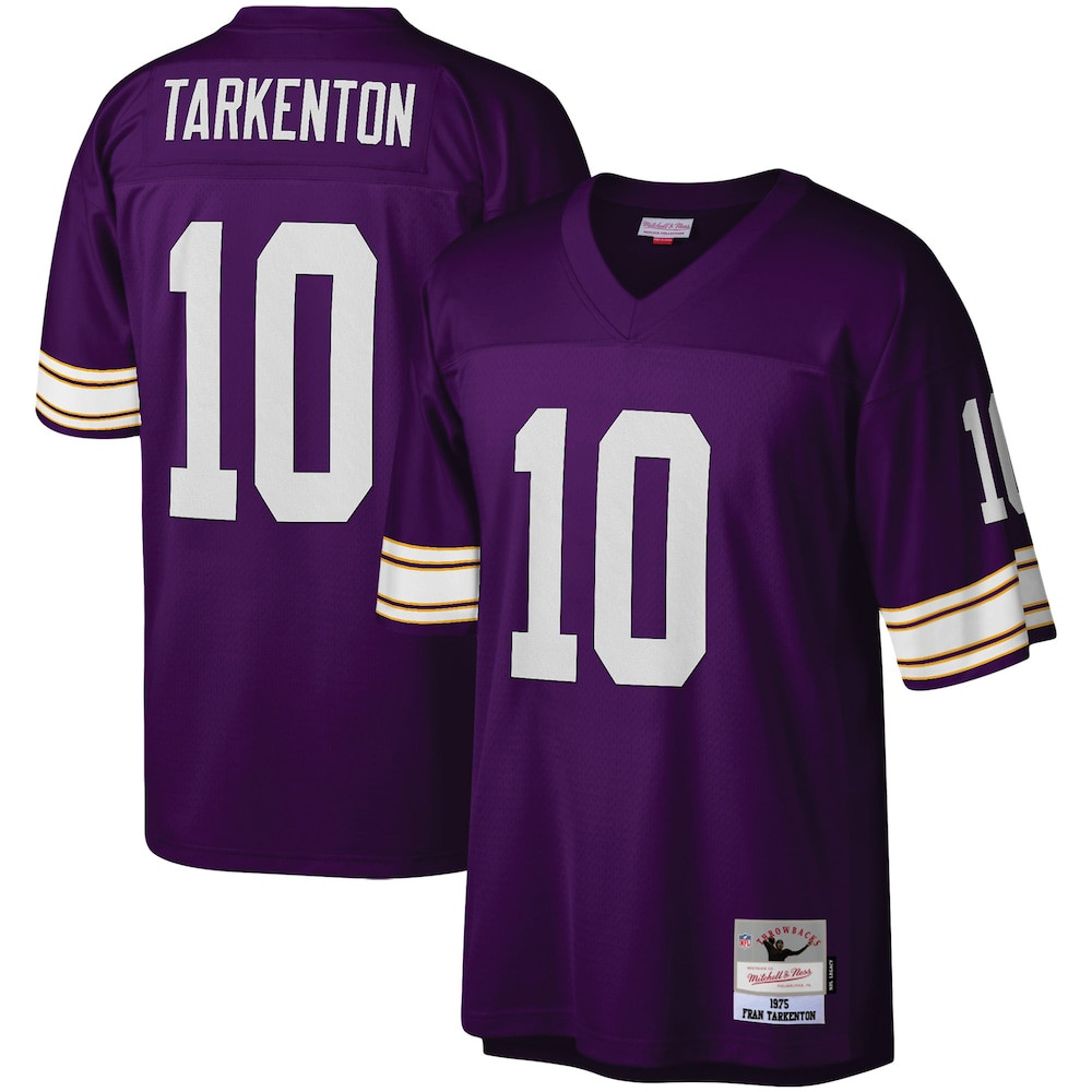 Minnesota Vikings Merch - Men's Fran Tarkenton Purple Legacy Replica Jersey - Mitchell & Ness - Best Gift For A Football Lover