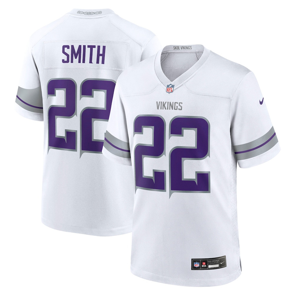 Minnesota Vikings Merch - Men's Harrison Smith Alternate Game Jersey, White  - Birthday Gift For Football Lover
