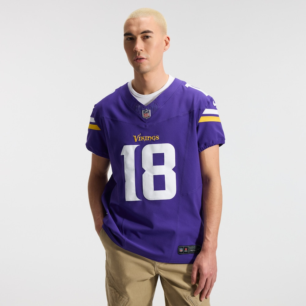 Minnesota Vikings Merch - Men's Justin Jefferson Purple Team Vapor F.U.S.E. Elite Jersey - Best Football Gifts For Christmas