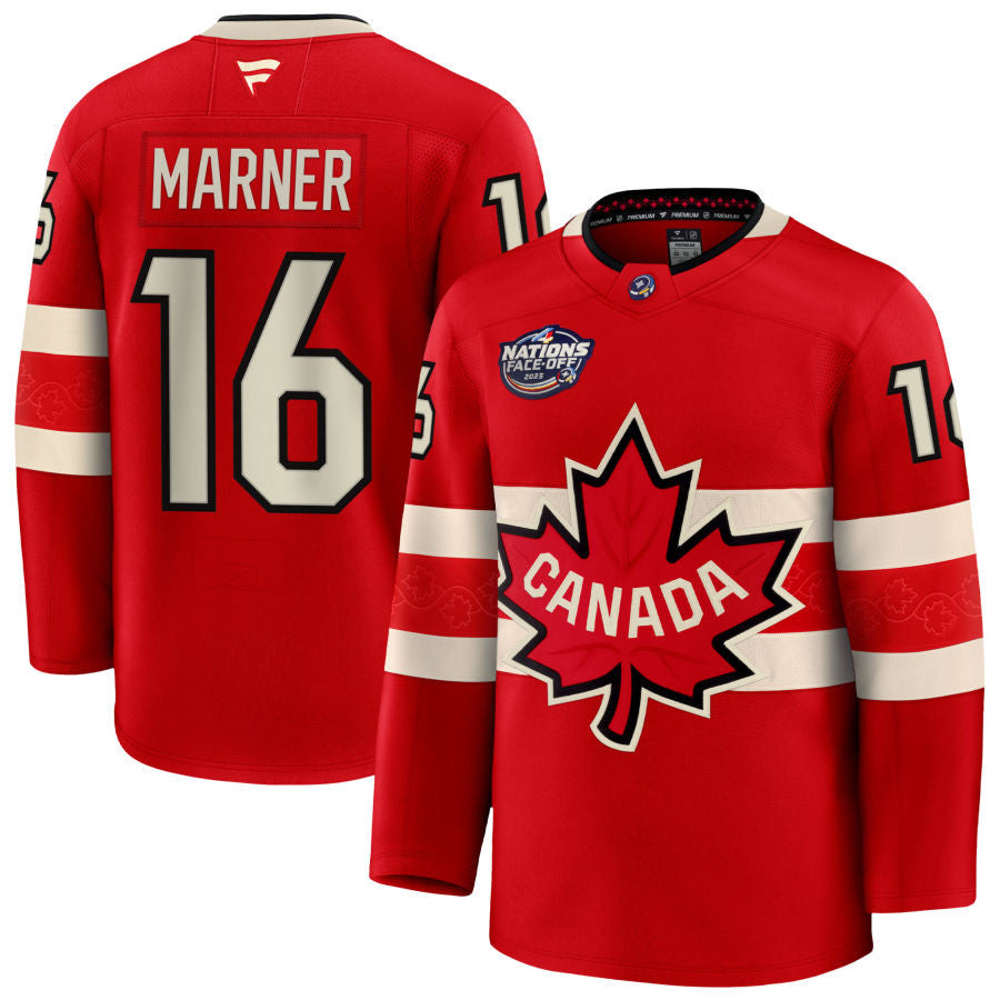 Mitch Marner Canada 2025 4 Nations Face-Off Premium Red Jersey