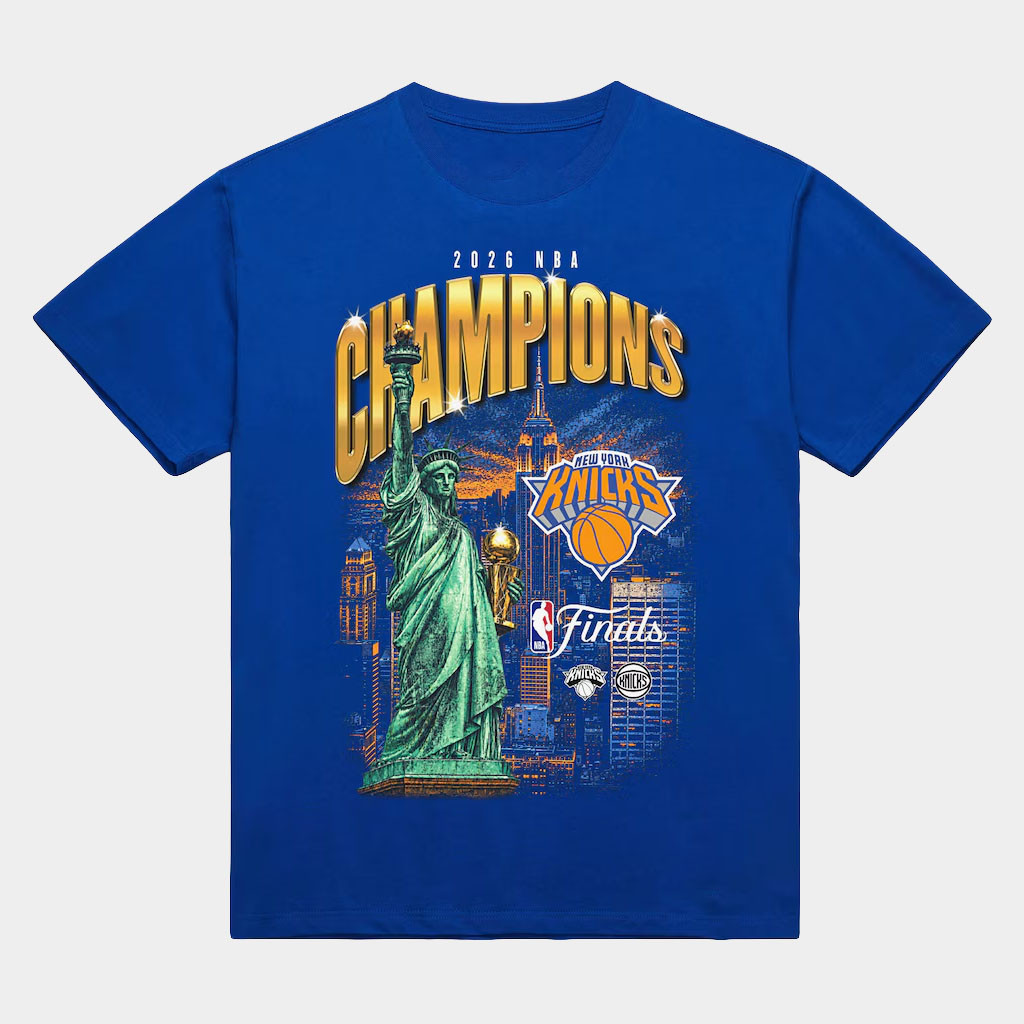 Mitchell And Ness NY Knicks Champions Merch 2026 New York Knicks Finals Champions City T-Shirt