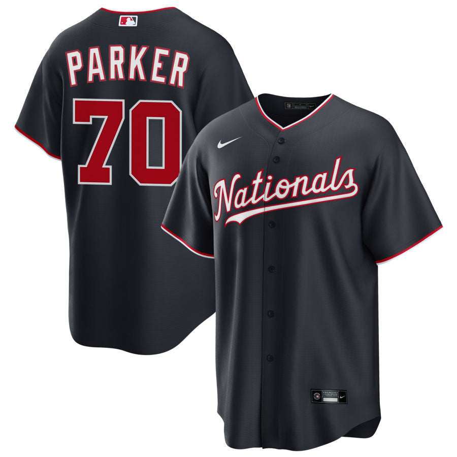 Mitchell Parker Washington Nationals 2025 Alternate Jersey - Navy