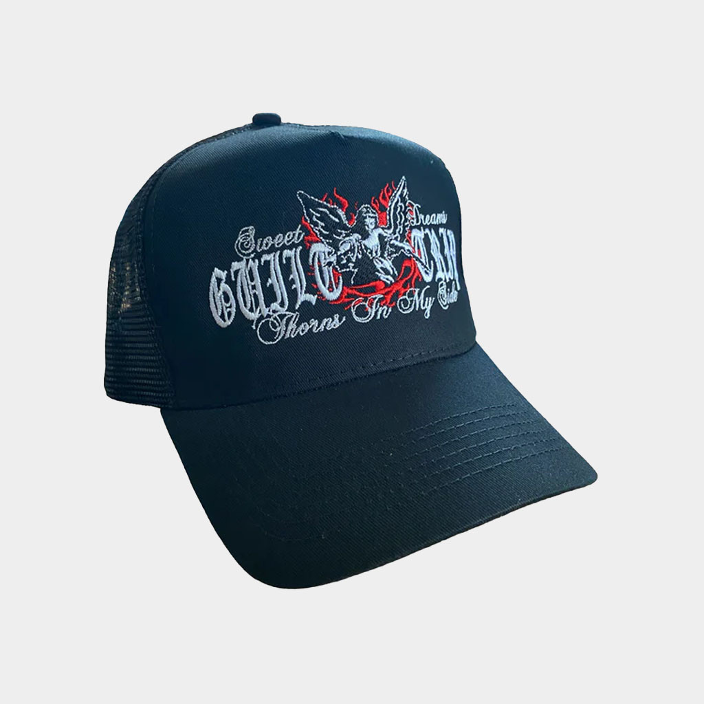 MLVLTD Merch Guilt Trip Angel Trucker Hat Embroidered 2026 Guilt Trip Merch Gift For Fans