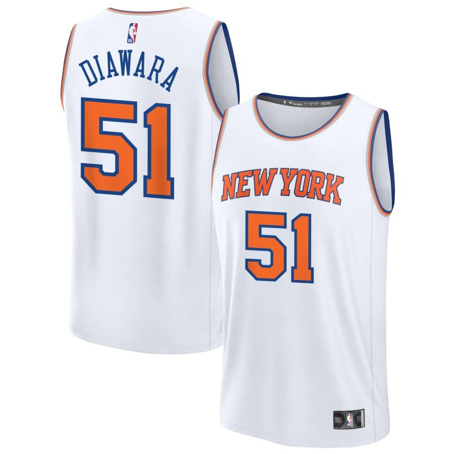 Mohamed Diawara New York Knicks 2025 Association Edition Fast Break Jersey - White 1 Mohamed Diawara New York Knicks 2025 Association Edition Fast Break Jersey - White