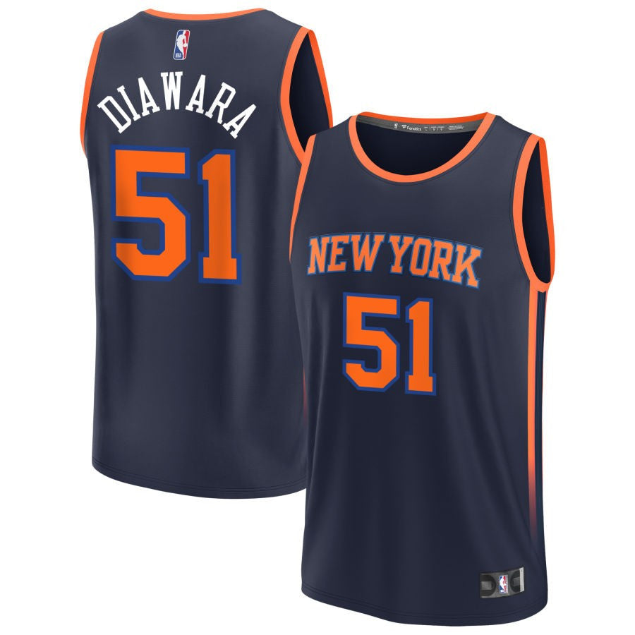 Mohamed Diawara New York Knicks 2025 Fast Break Statement Edition Jersey - Navy