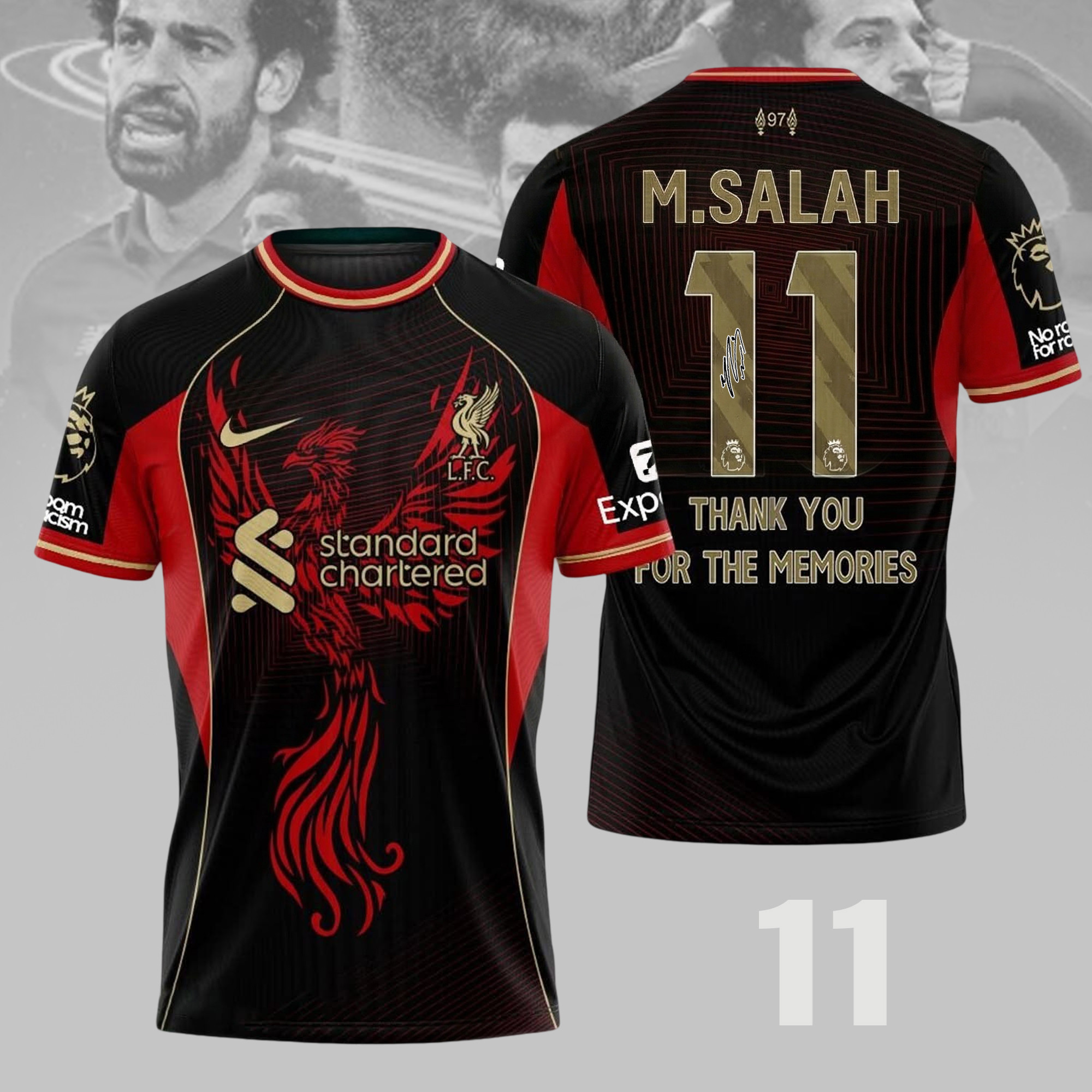 Mohamed Salah 11 Thank You For The Memories Liverpool T-Shirt Gifts For Fans