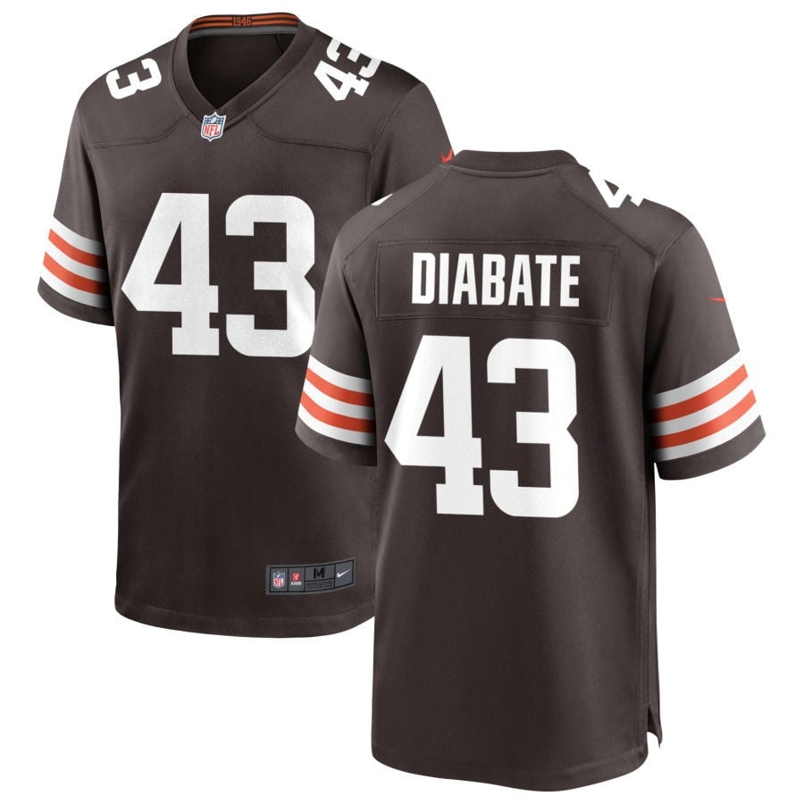 Mohamoud Diabate Cleveland Browns 2025 Game Jersey - Brown