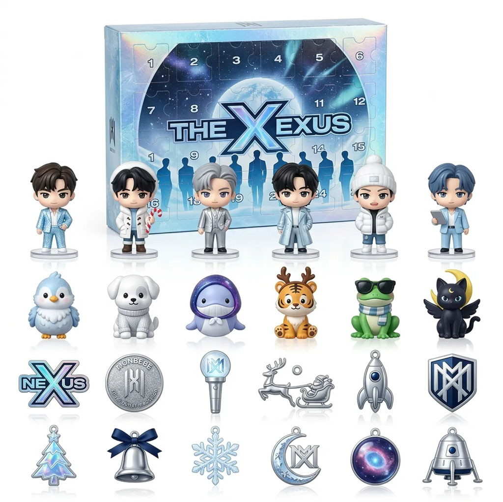 Monsta X The X Nexus World Tour Encore 2026 Collectible Chibi Ornaments Holiday Advent Calendar