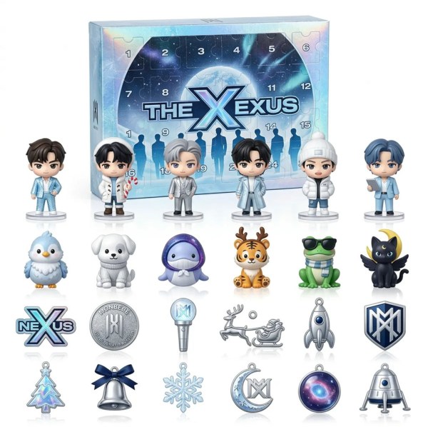 Monsta X The X Nexus World Tour Encore 2026 Collectible Chibi Ornaments Holiday Advent Calendar - Image 2