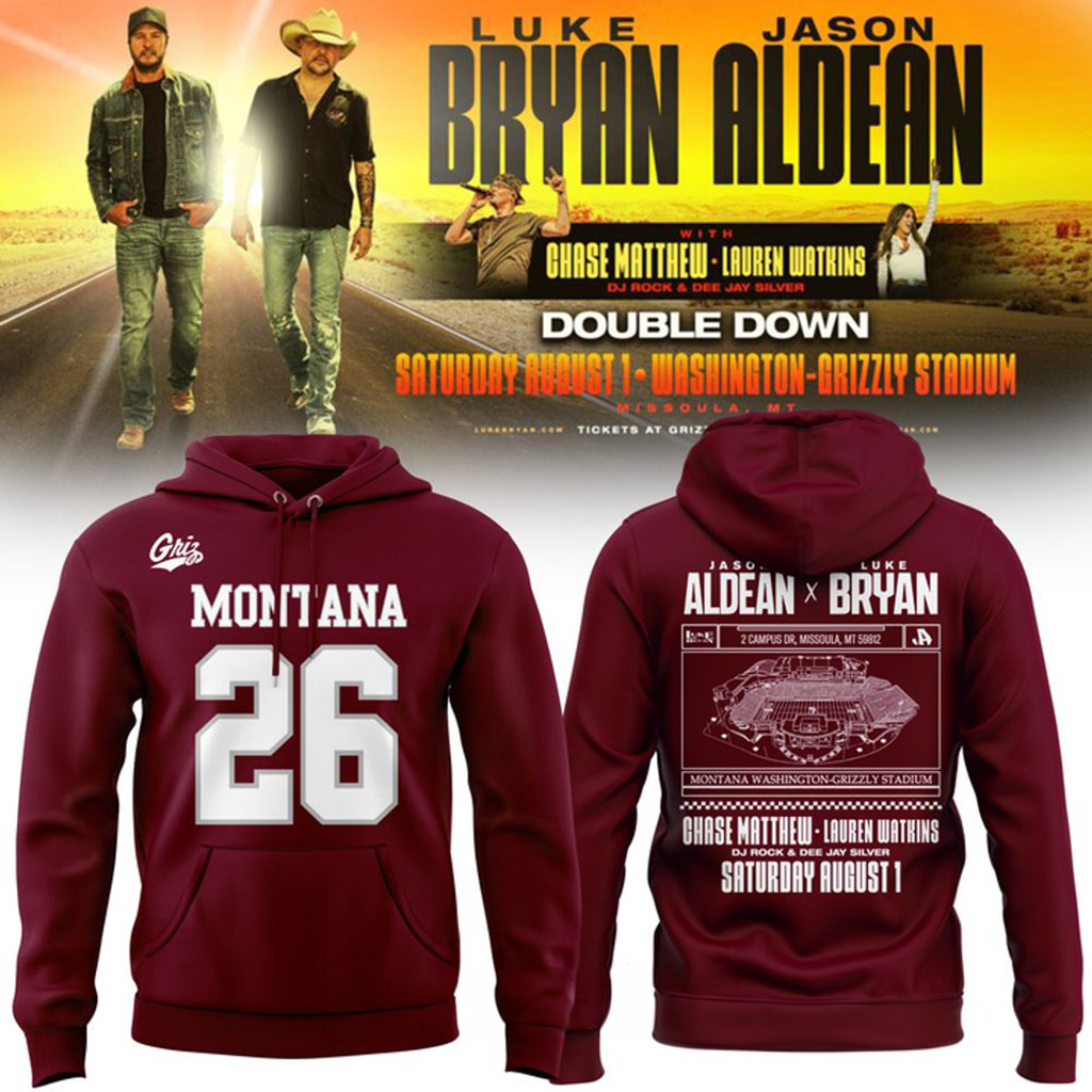 Montana Grizzlies X Jason Aldean And Luke Bryan Hoodie 2026 Best Gifts For Country Music Fans