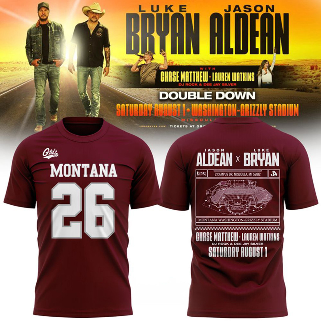 Montana Grizzlies X Jason Aldean And Luke Bryan T-Shirt 2026 Present For Country Music Fans