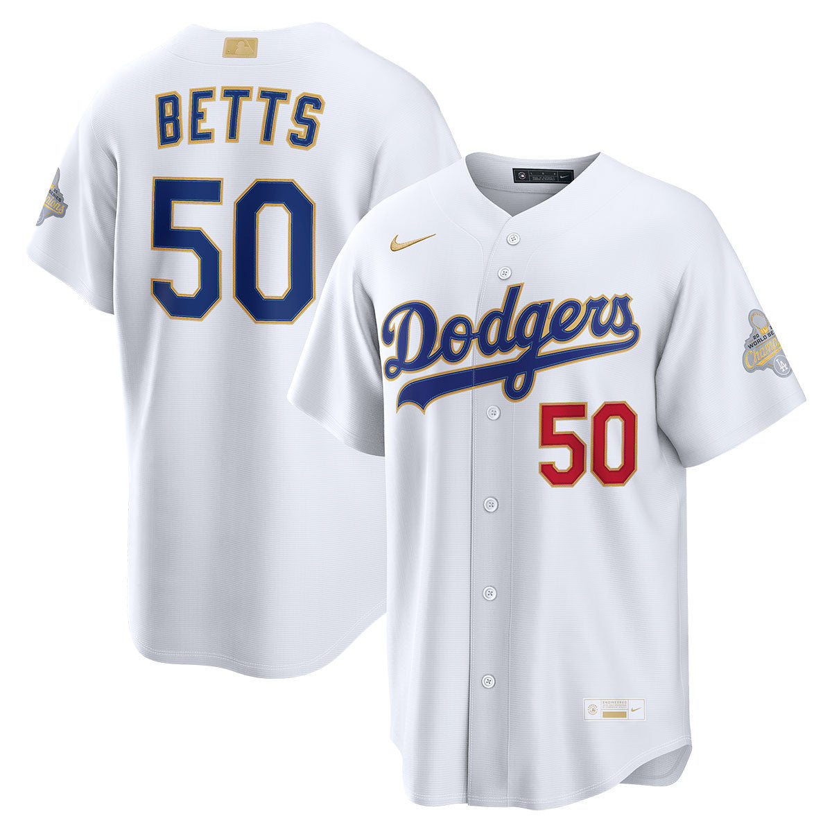 Mookie Betts Los Angeles Dodgers 2026 Gold Collection Stadium Jersey