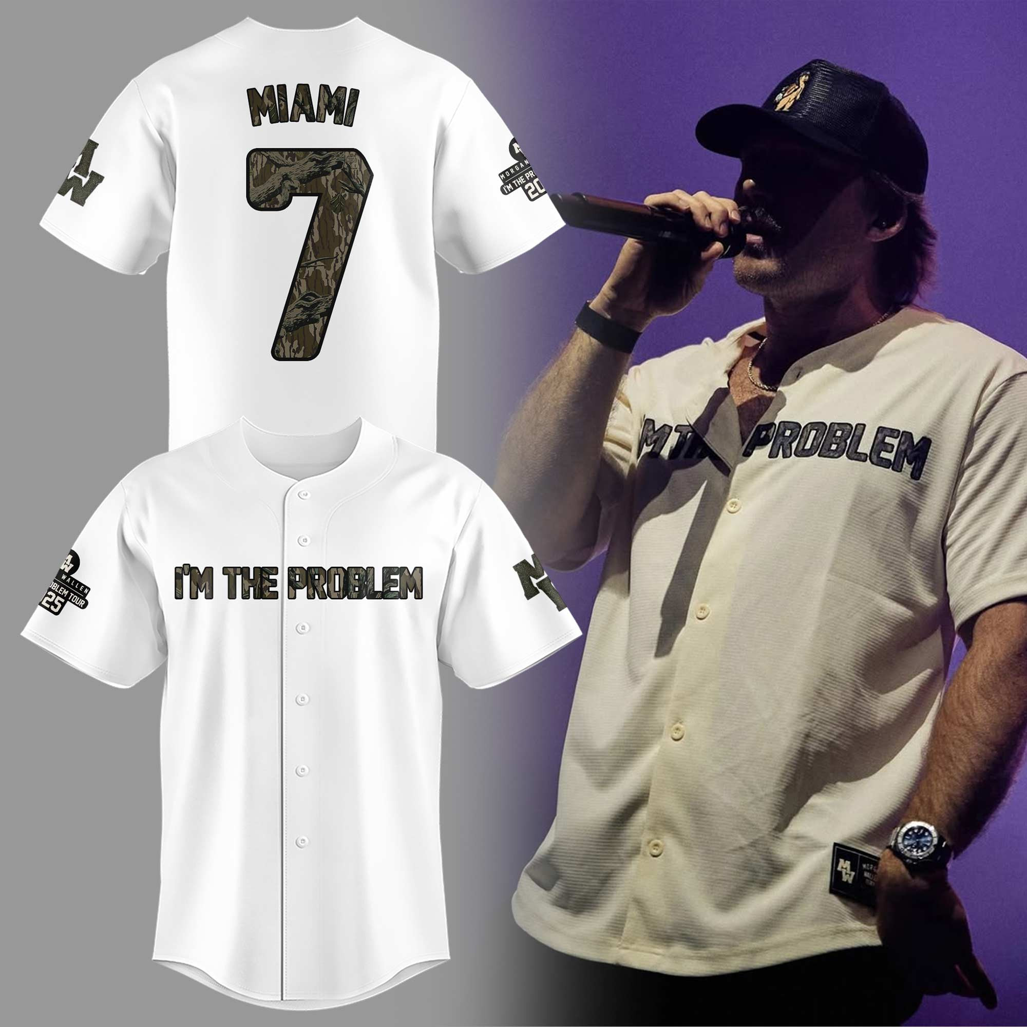 Morgan Wallen I'm The Problem Tour In Miami 2025 Jersey Morgan Wallen Merch Fan Gifts