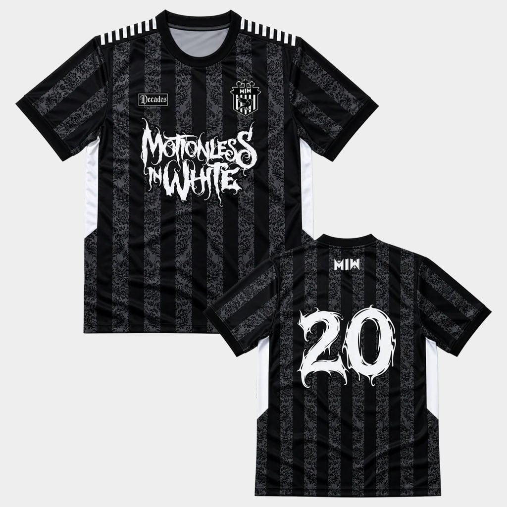 Motionless In White Merch 2026 Decades Soccer Jersey MIW Merch Best Gift For Him
