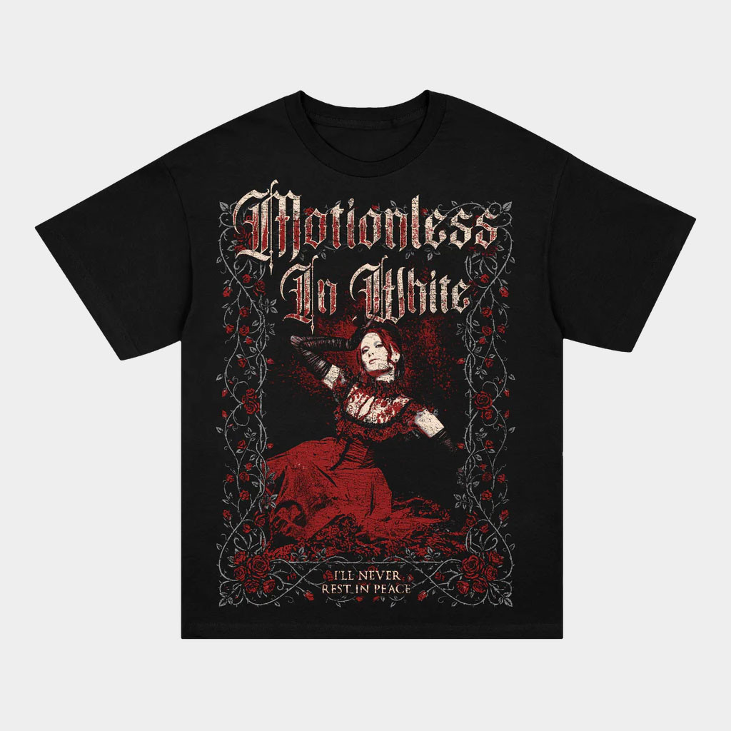 Motionless In White Merch 2026 Rest In Peace T-Shirt Black MIW Merch Gift For Music Lovers