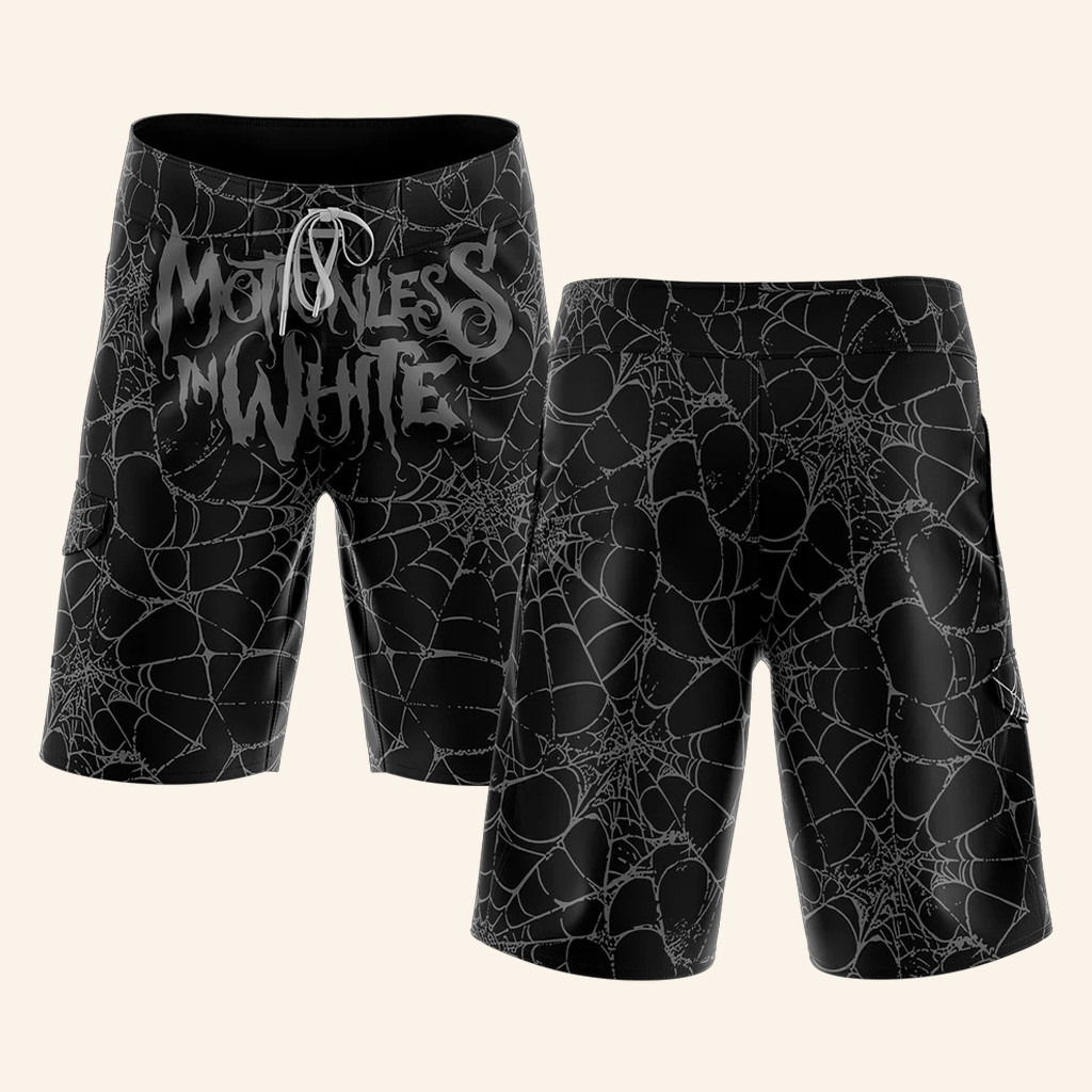 Motionless In White Merch Spiderweb Shorts Gift Ideas For Brother