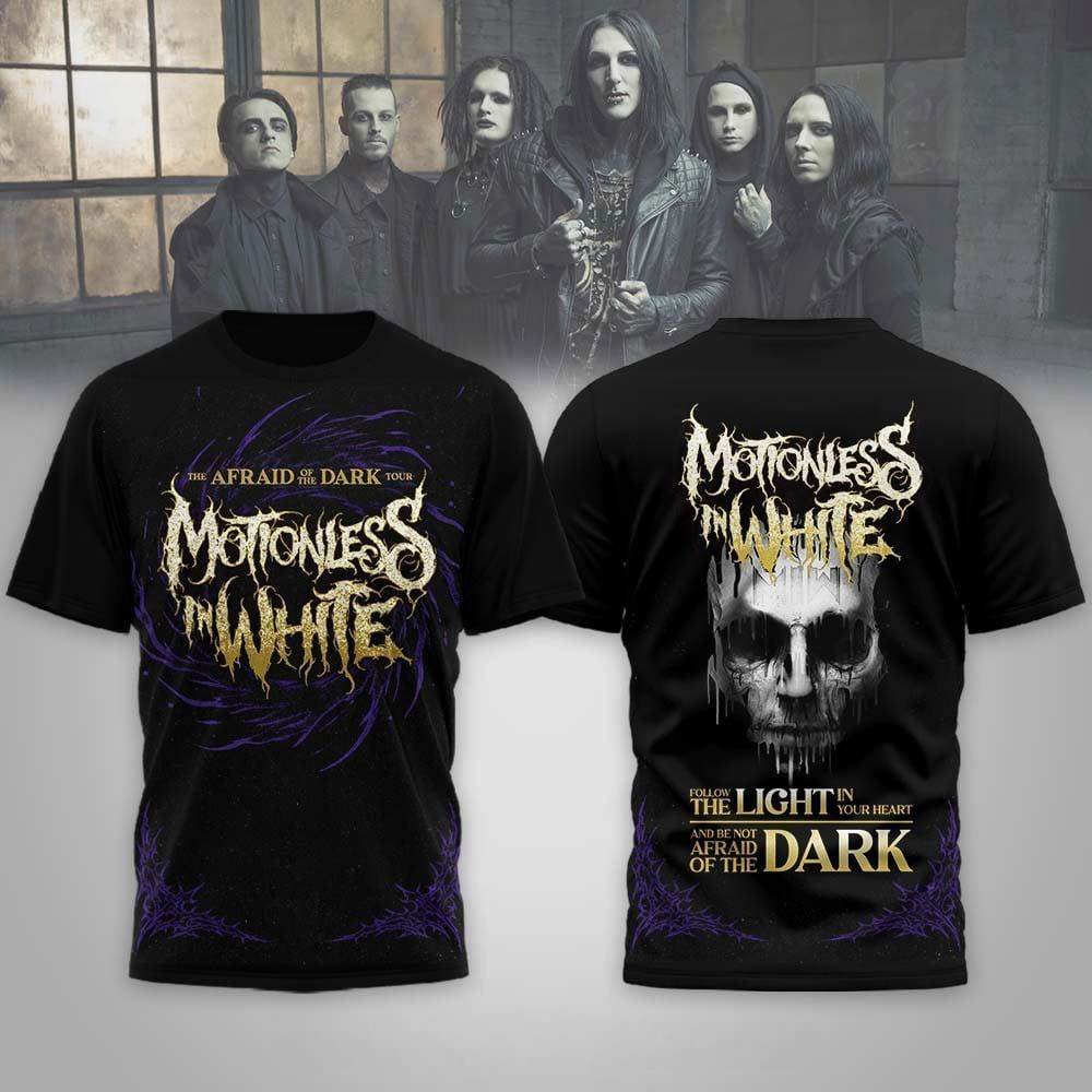 Motionless In White The Afraid Of The Dark Tour Shirt Motionless In White Merch Him Gifts