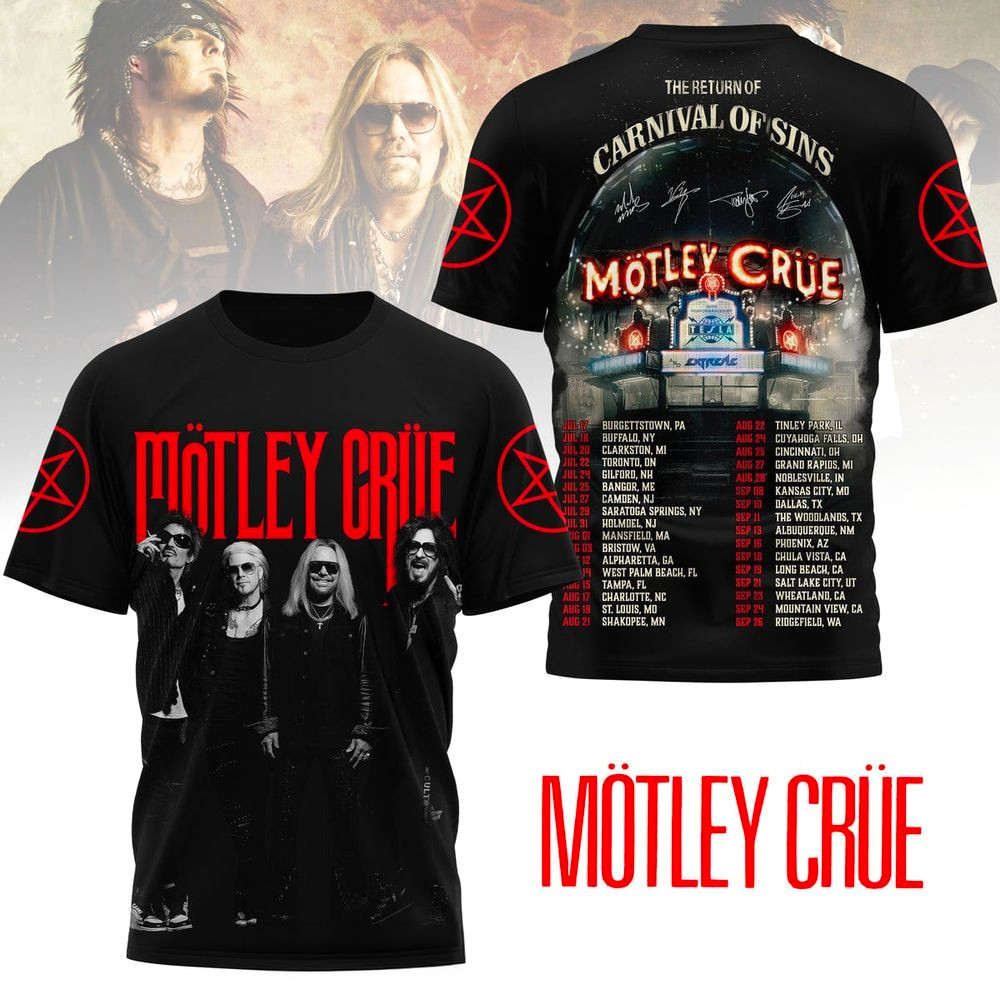 Motley Crue The Return Of Carnival Of Sins T-Shirt Motley Crue Merch Gifts For Fans