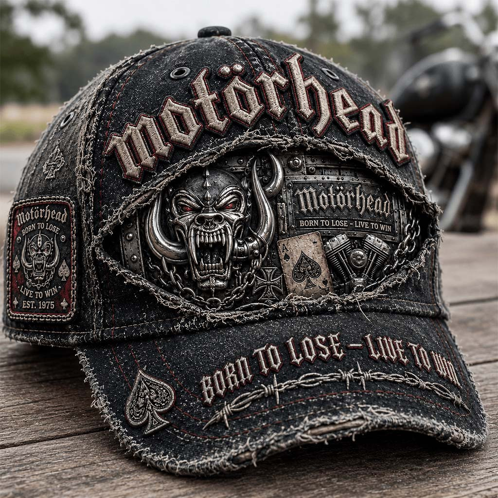 Motorhead Born To Lose Live To Win Hat Motorhead Merch Gift Ideas For Rock Band Fans