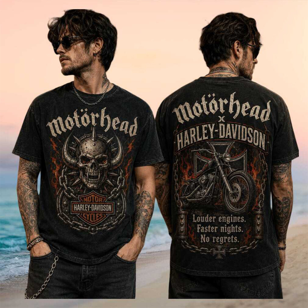 Motorhead Harley Davidson Tour 2026 Vintage T-Shirt Motorhead Merch Gift For Rock Fans