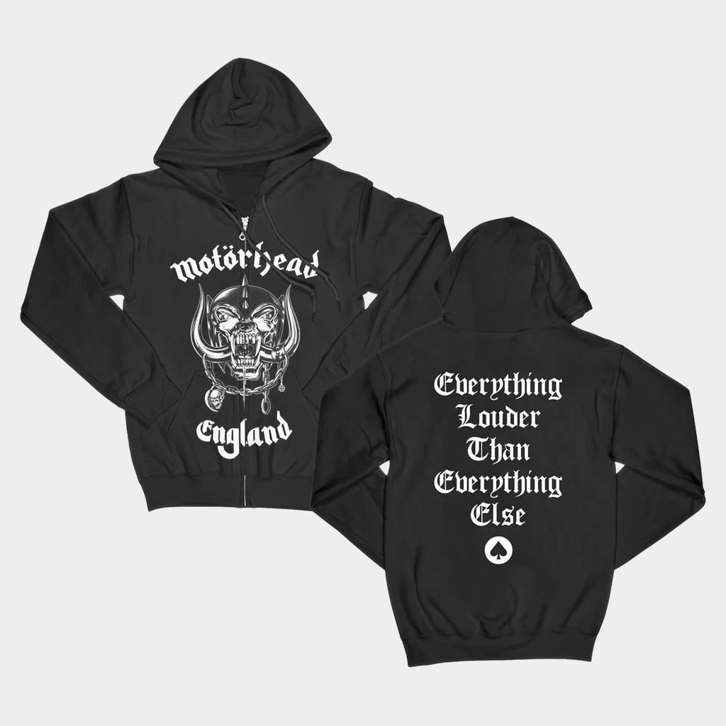 Motorhead Merch 2026 England Zip Hoodie Motorhead Rock Band Hoodie Gifts For Fans