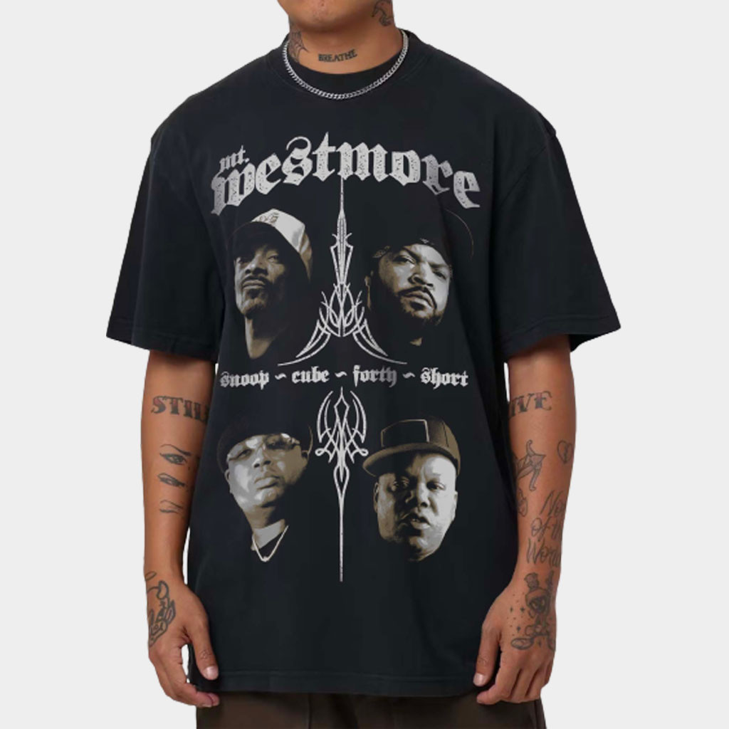 Mount Westmore Merch 2026 Mount Westmore Pinstripes T-Shirt Hip Hop Supergroup Merch Fan Gifts