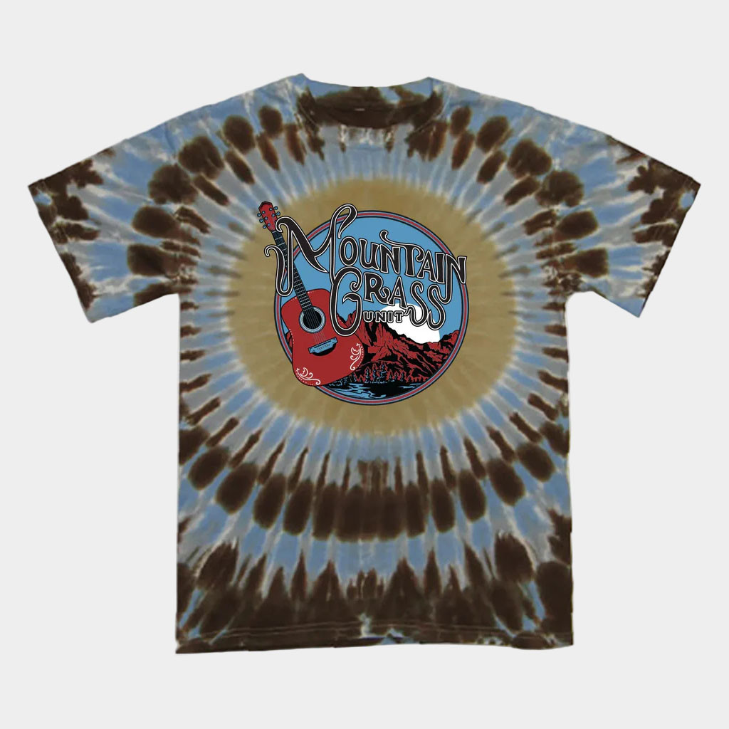Mountain Grass Unit Merch 2026 Mountain Guitar Logo Tie Dye T-Shirt Music Lover Gifts For Him