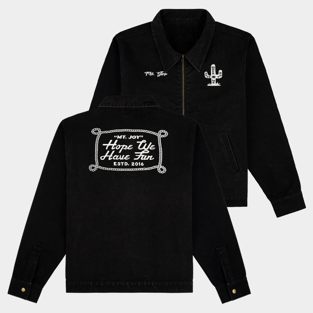 Mt Joy Merch 2026 Dinner Service X Mt Joy Jacket Hope We Have Fun Jacket Gifts For Music Lovers