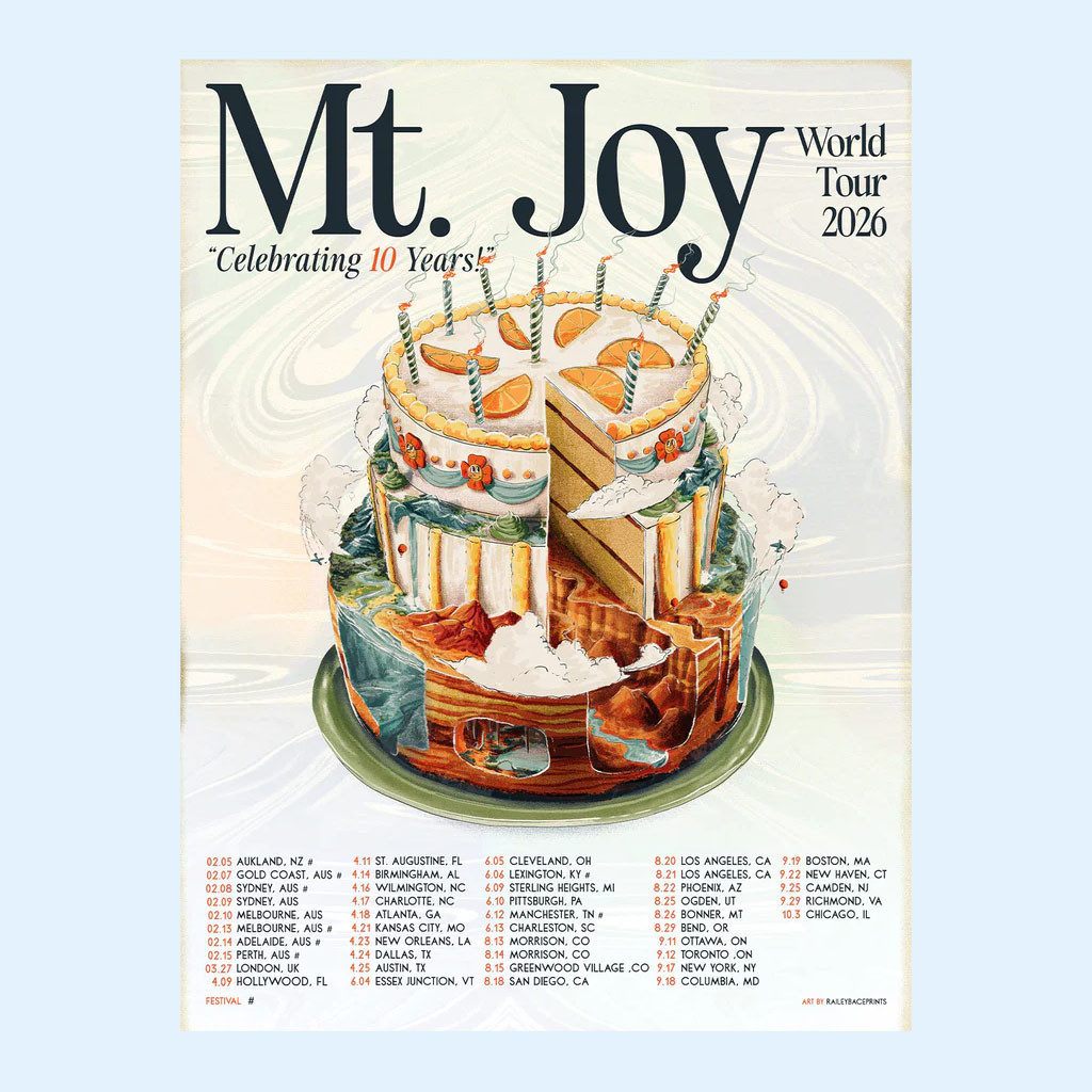 Mt Joy Merch 2026 Tour Poster Mt Joy Celebrating 10 Years Poster Home Decor Gifts For Fans