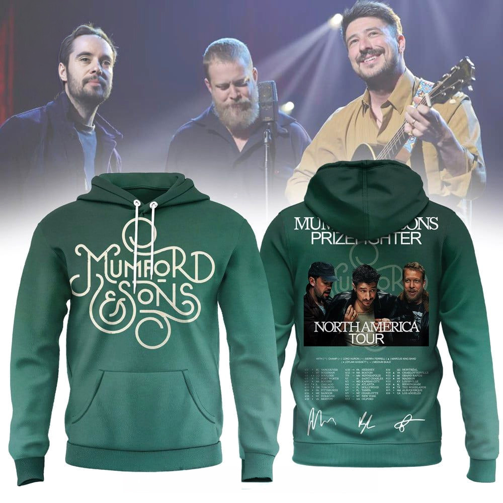 Mumford And Sons 2026 Prizefighter North America Tour Hoodie Mumford And Sons Merch Fan Gifts