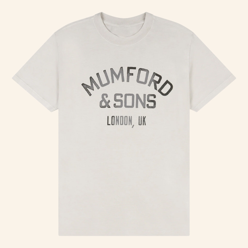 Mumford And Sons Merch Ivory Vintage Logo T-Shirt Xmas Gifts For Rock Lovers