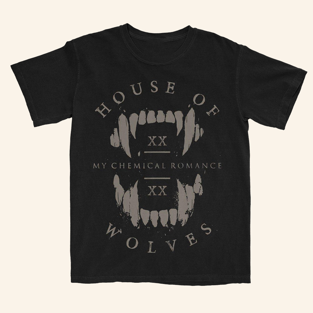 My Chemical Romance Merch House Of Wolves Bite T-Shirt Best Gifts For Rock Lovers