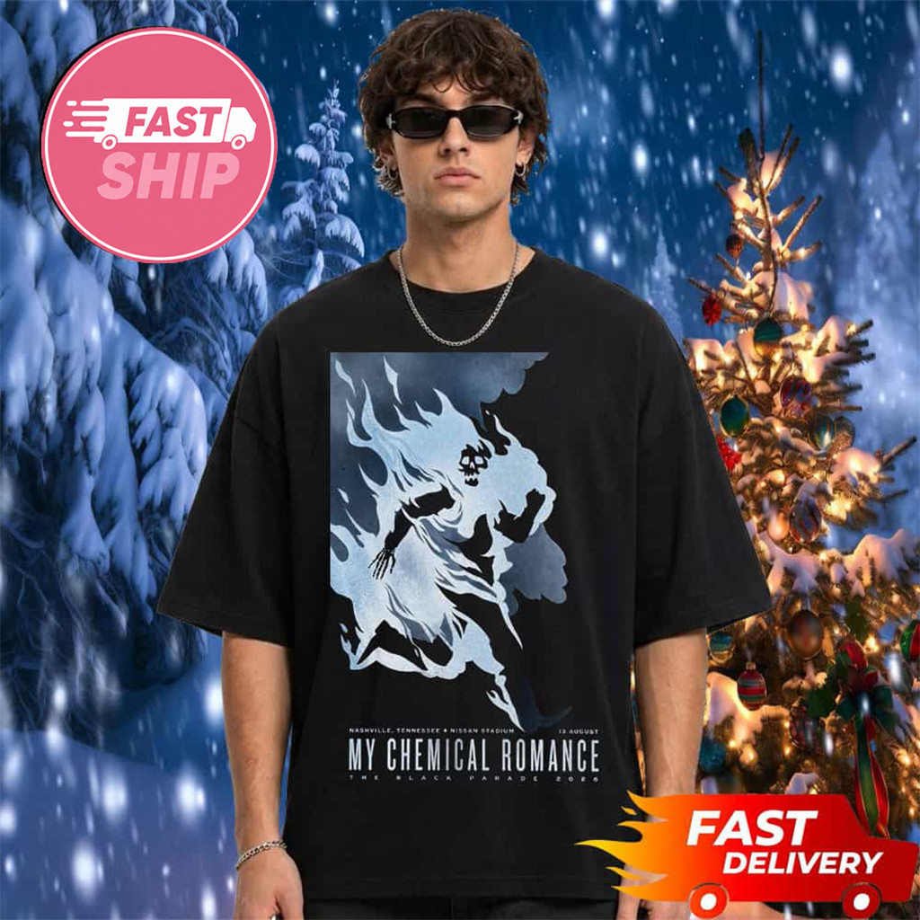 My Chemical Romance Merch The Black Parade 2026 Tour Nashville TN Event T-Shirt Him Gifts
