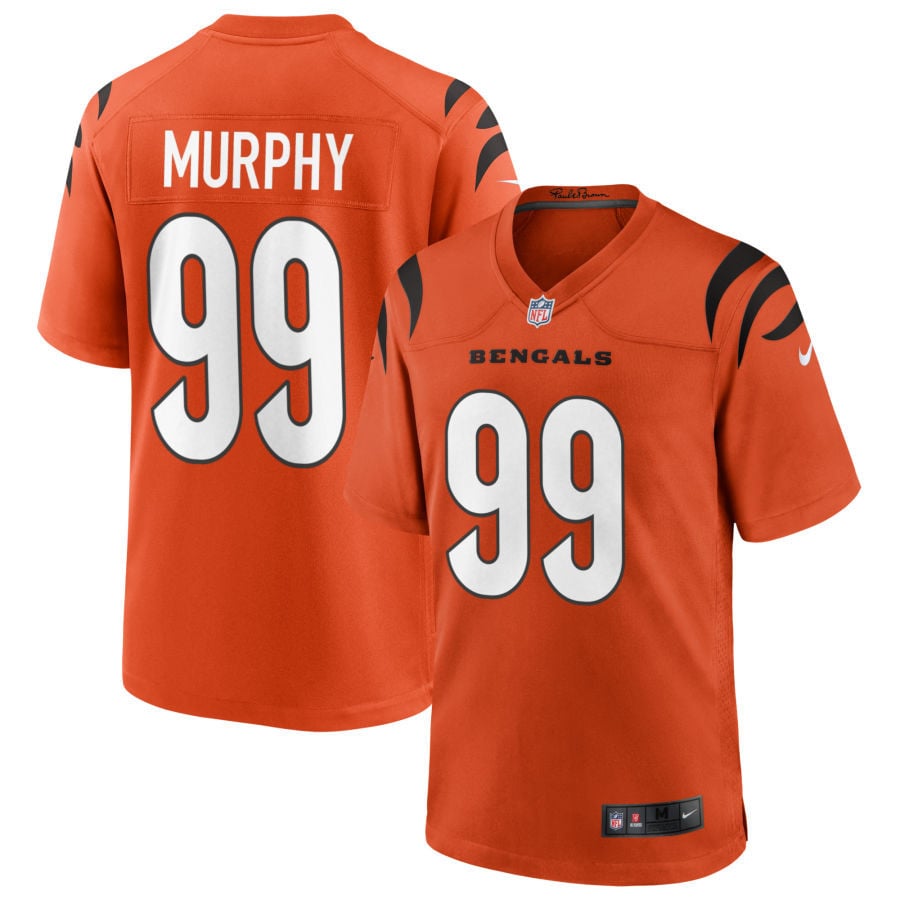 Myles Murphy Cincinnati Bengals 2025 Alternate Game Jersey - Orange
