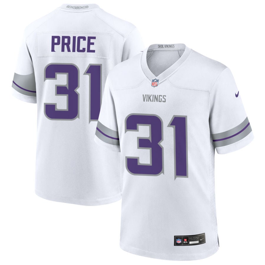 Myles Price Minnesota Vikings 2025 Alternate Game Jersey - White