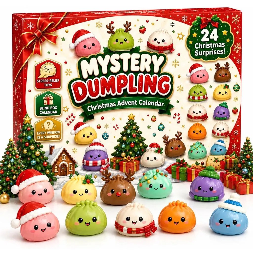Mystery Dumpling Advent Calendar 2026 Squishy Toys 24 Christmas Surprises Cute Gifts For Xmas