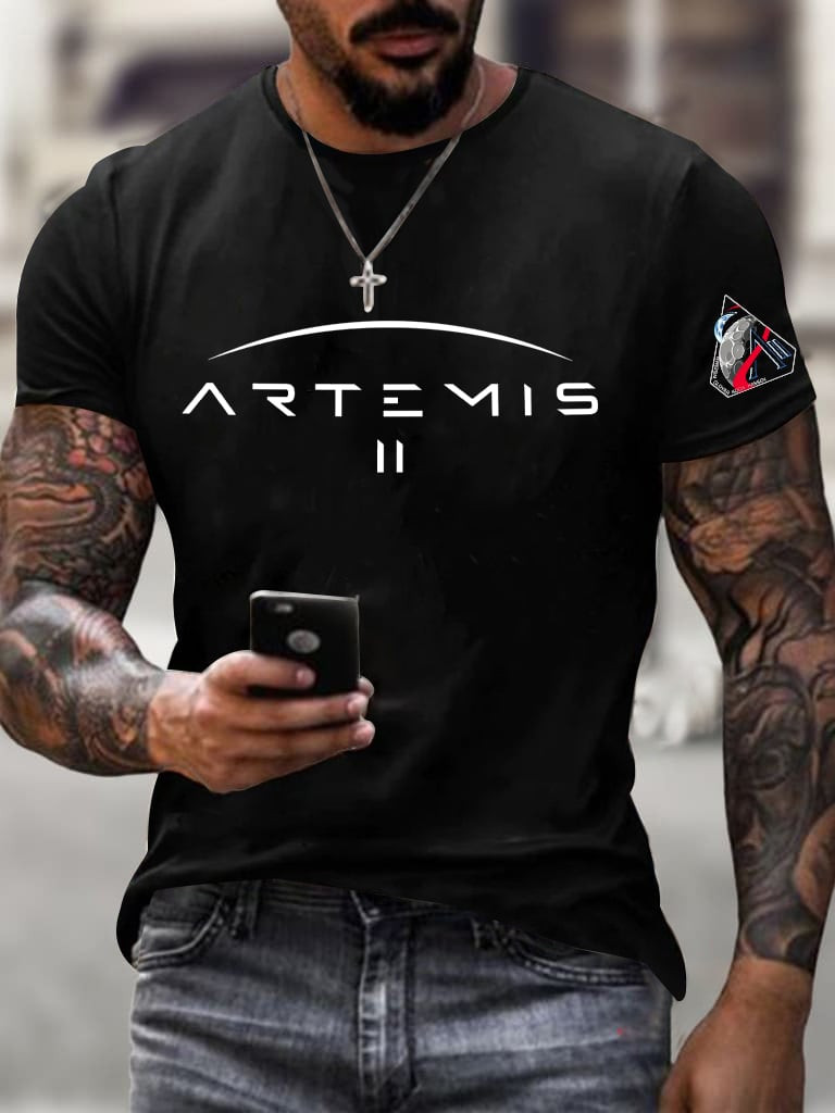 NASA Artemis II 2026 To The Moon And Beyond T-Shirt Artemis II Merch Gifts For Dudes - Image 2