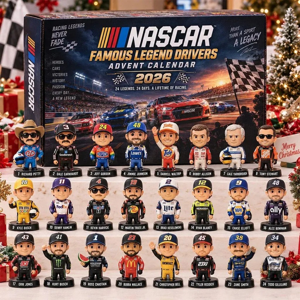 NASCAR Famous Legend Drivers Advent Calendar 2026 Christmas Ornaments NASCAR Merch Fan Gifts