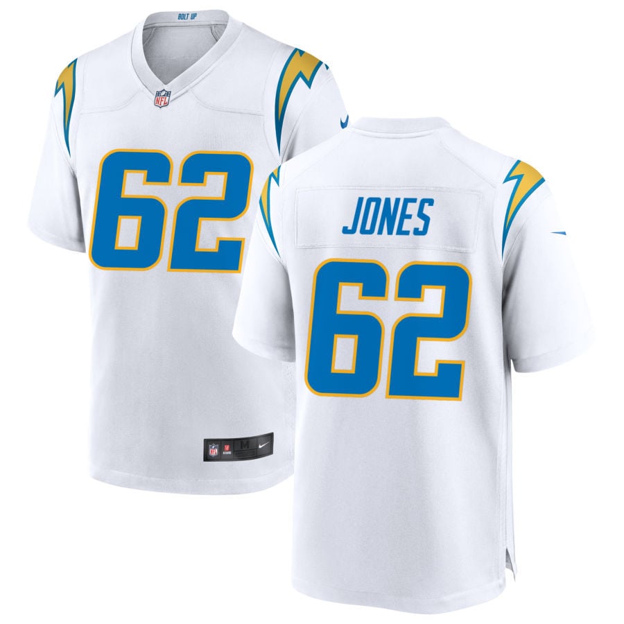 Nash Jones Los Angeles Chargers 2025 Game Jersey - White