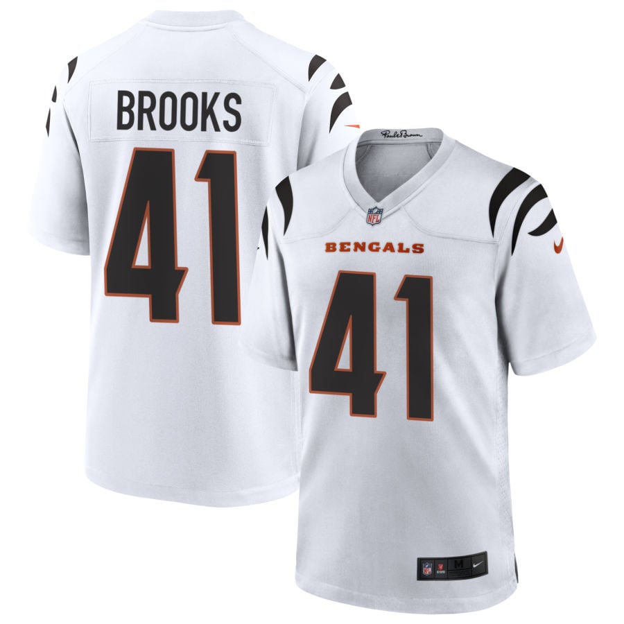 Nate Brooks Cincinnati Bengals 2025 Game Jersey - White