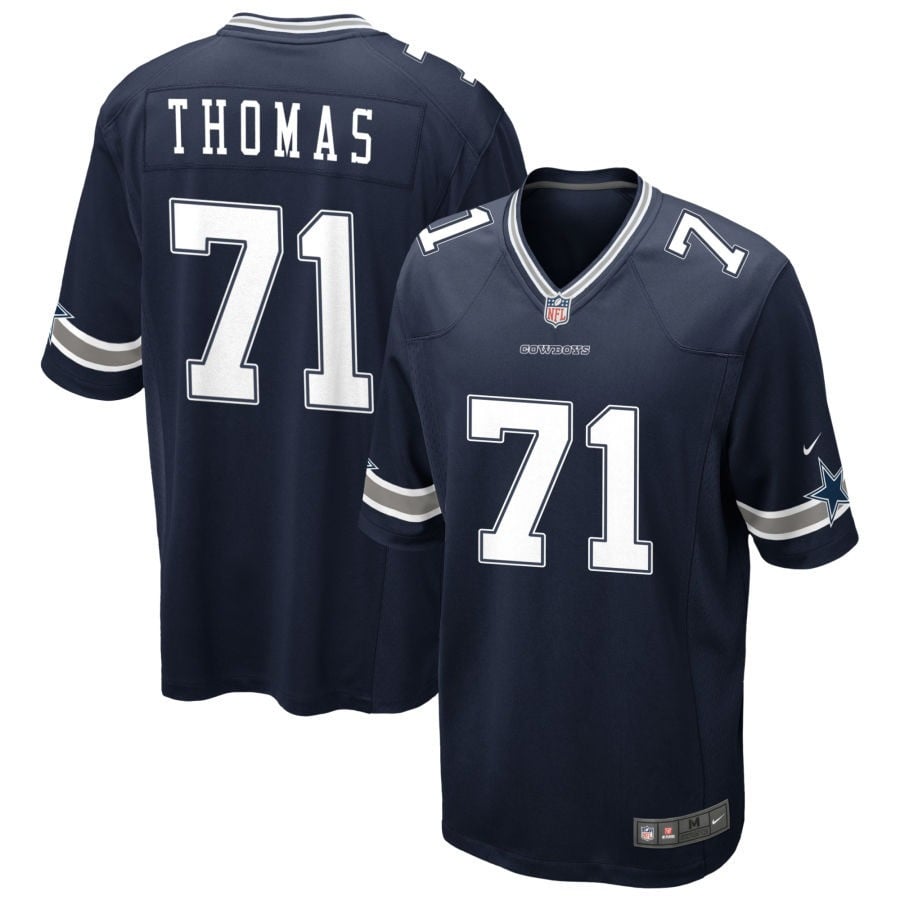 Nate Thomas Dallas Cowboys 2025 Game Jersey - Navy