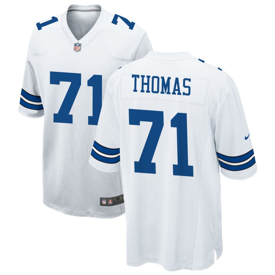 Nate Thomas Dallas Cowboys 2025 Game Jersey - White