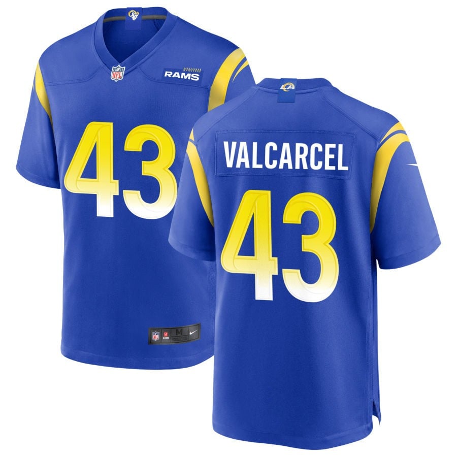 Nate Valcarcel Los Angeles Rams 2025 Game Jersey - Royal