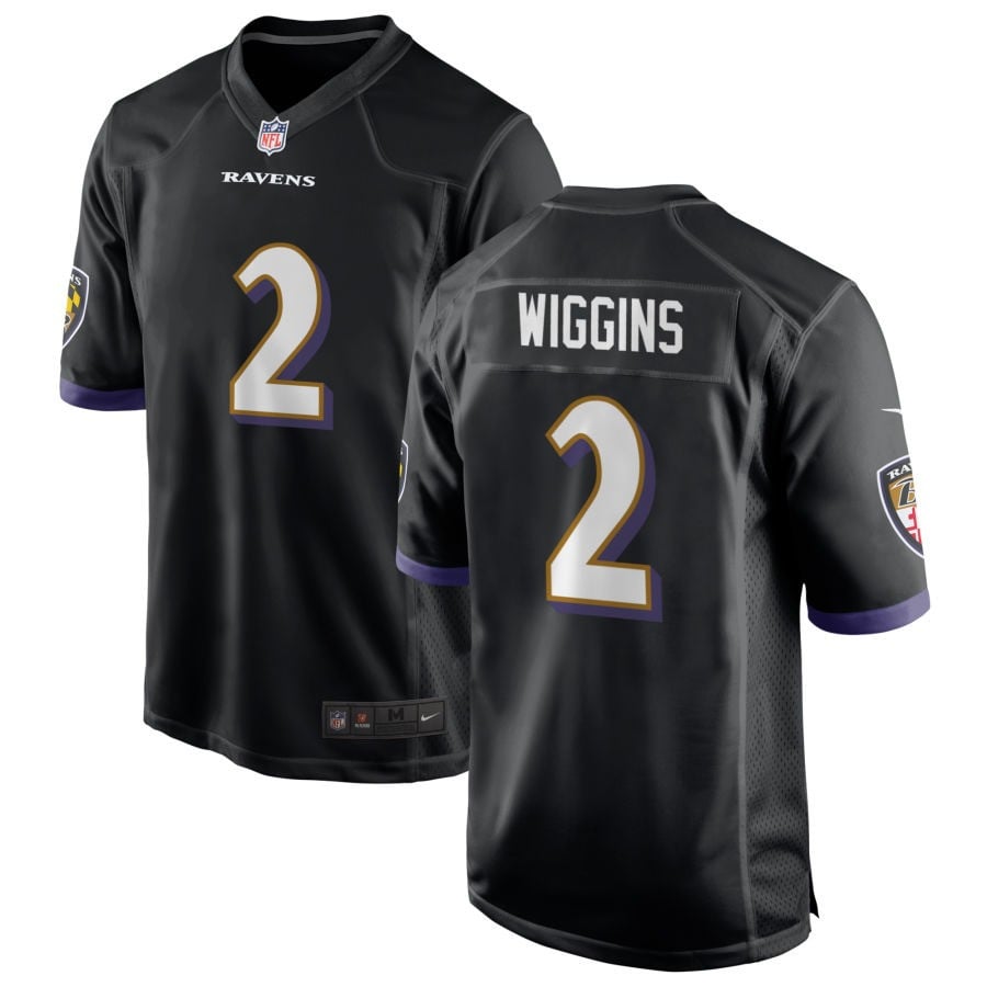 Nate Wiggins Baltimore Ravens 2025 Alternate Game Jersey - Black