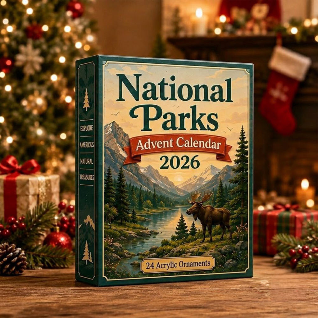 National Parks Advent Calendar 2026 24 Acrylic Christmas Ornaments Set Present For My Dad