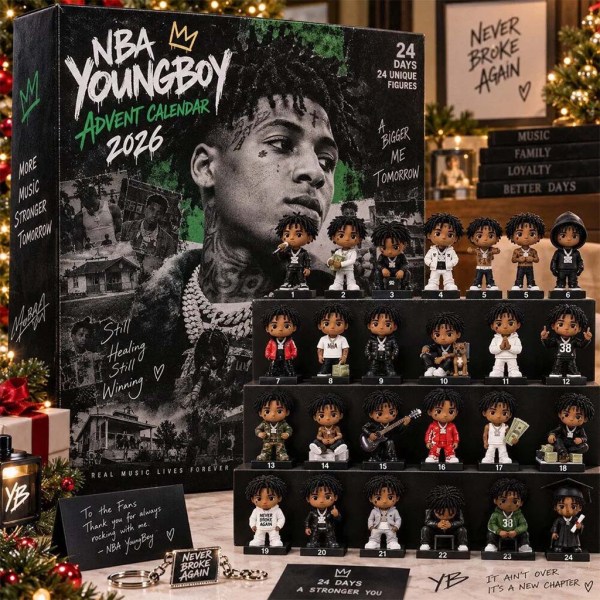 NBA YoungBoy Advent Calendar 2026 24 Days Of Music Christmas Ornaments NBA YoungBoy Merch - Image 2