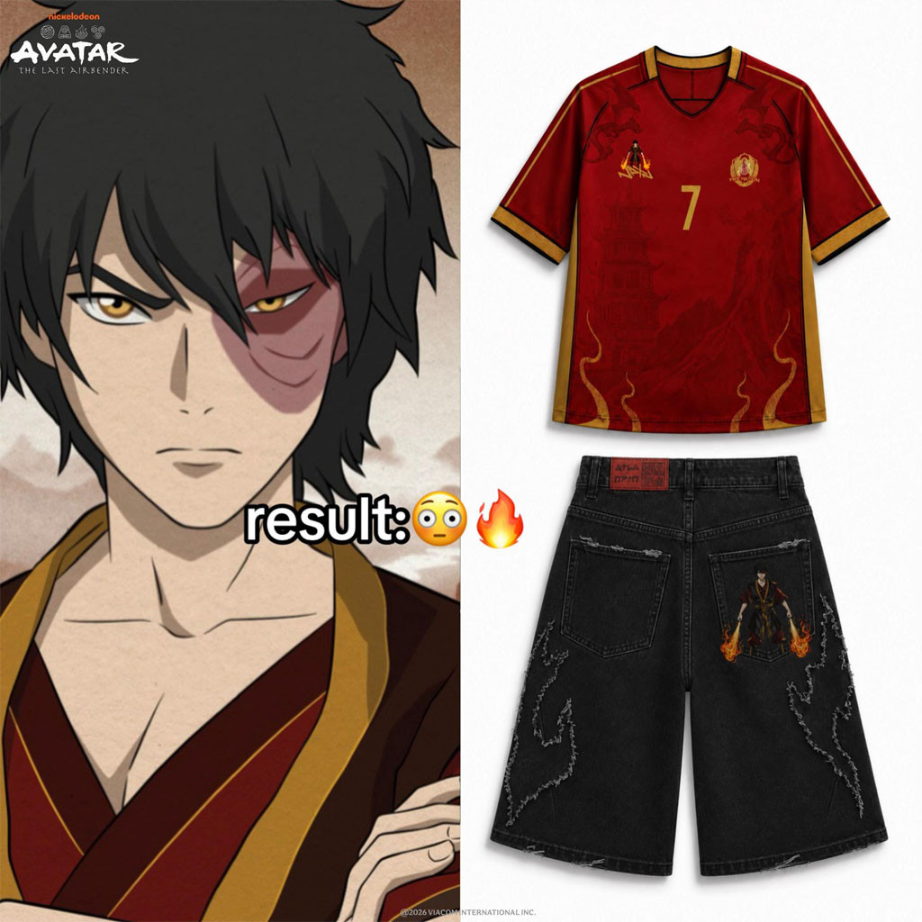 Neptun X Avatar Merch 2026 Avatar The Last Airbender Zuko World Cup Jersey Gift For BFF