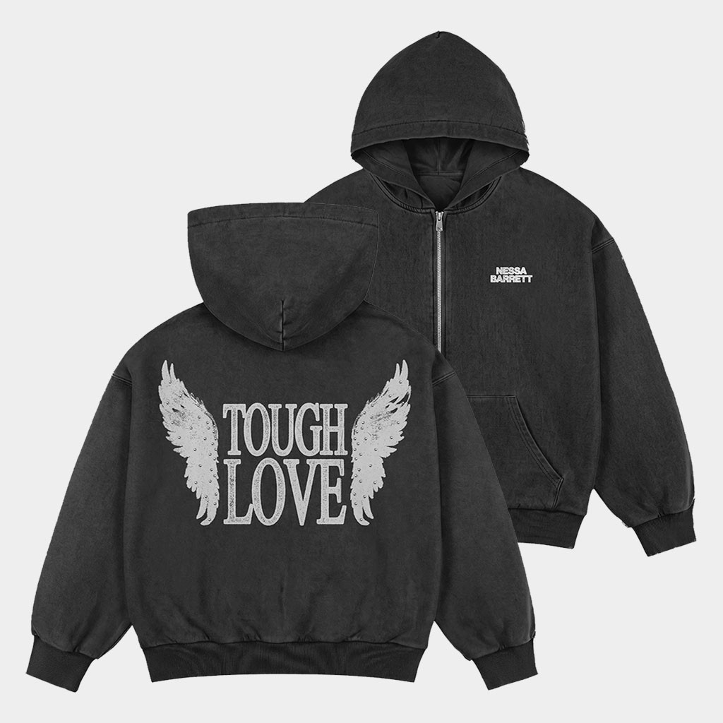 Nessa Barrett Merch 2026 Tough Love Zip Hoodie Unique Gifts For Music Lovers