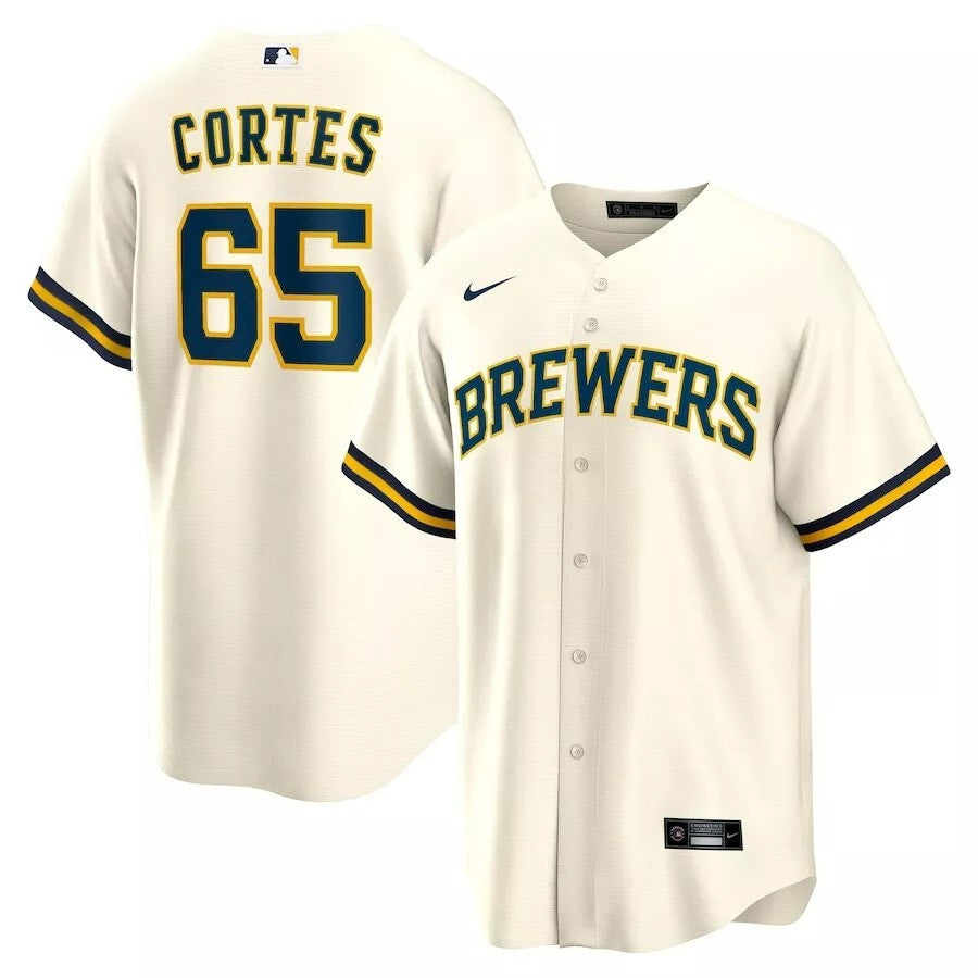 Nestor Cortes Milwaukee Brewers 2025 Alternate Jersey - Cream